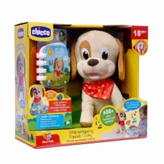 INTERAKTYWNY PIESEK LUCKY CHICCO MÓWIĄCA ZABAWKA Z KSIĄŻKĄ 18M+