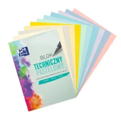 BLOK TECHNICZNY PASTELOWY 10 ARKUSZY OXFORD A4