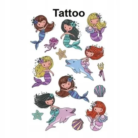TATUAŻE SYRENKI 14 SZTUK AVERY ZWECKFORM 3+