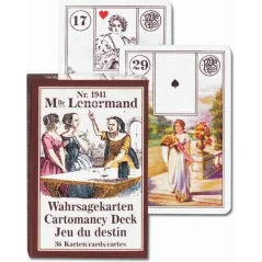 MLLE LENORMAND KARTY DO WRÓŻENIA KLASYCZNA TALIA WRÓŻEBNA PIATNIK 12+