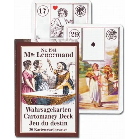 MLLE LENORMAND KARTY DO WRÓŻENIA KLASYCZNA TALIA WRÓŻEBNA PIATNIK 12+