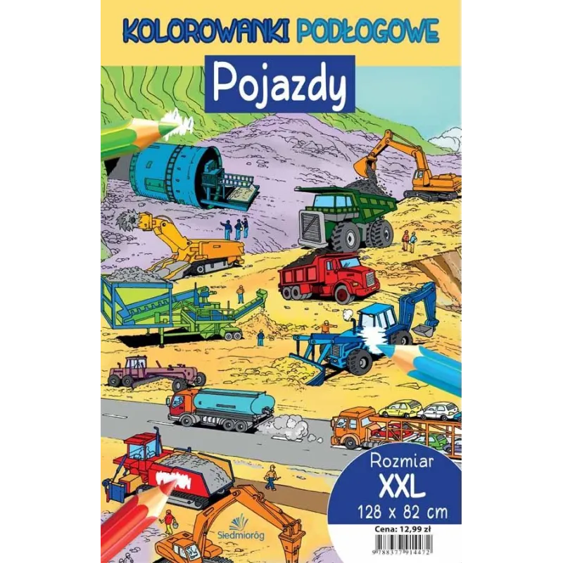 POJAZDY. KOLOROWANKI PODŁOGOWE XXL