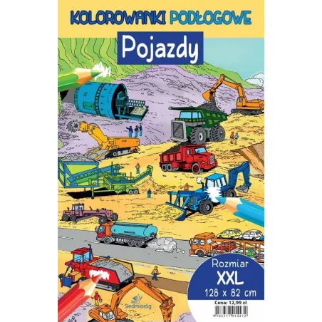 Pojazdy. Kolorowanki Podłogowe Xxl