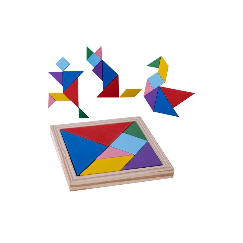 UKŁADANKA DREWNIANA TANGRAM ASKATO 3+