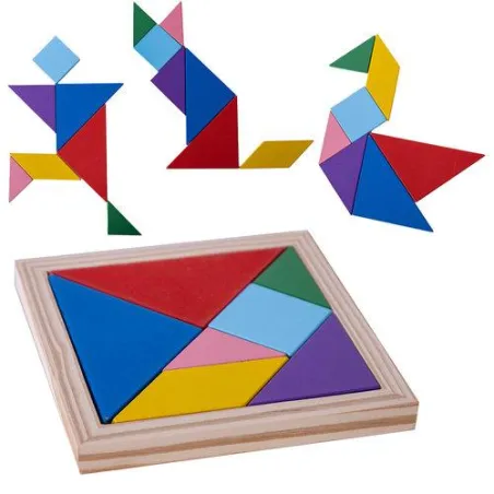 UKŁADANKA DREWNIANA TANGRAM ASKATO 3+