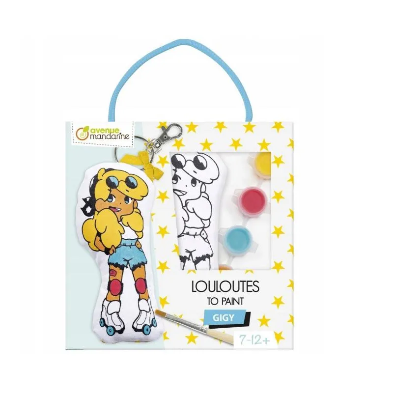 BRELOCZEK GIGY Z MATERIAŁU DO MALOWANIA ZESTAW KREATYWNY AVENUE MANDARINE 7+