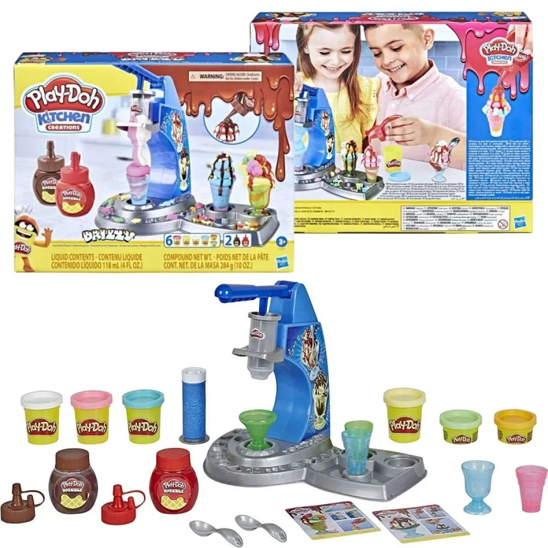 CIASTOLINA PLAY-DOH KITCHEN TĘCZOWA LODZIARNIA ZESTAW KREATYWNY 3+
