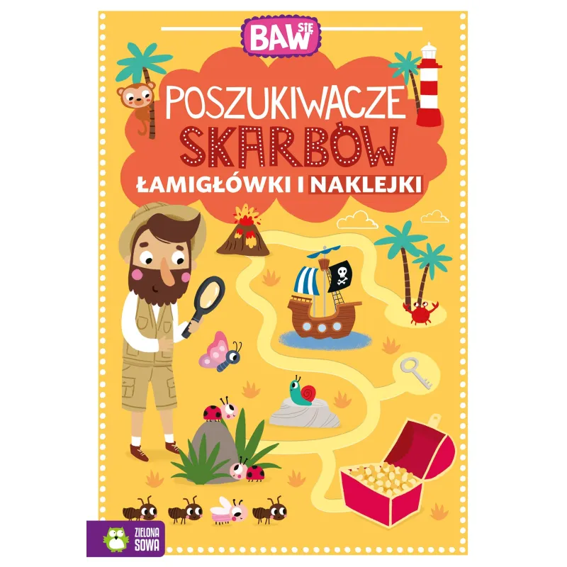 POSZUKIWACZE SKARBÓW ŁAMIGŁÓWKI I NAKLEJKI 4+ - Zielona Sowa
