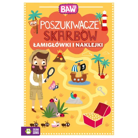 POSZUKIWACZE SKARBÓW ŁAMIGŁÓWKI I NAKLEJKI 4+ - Zielona Sowa