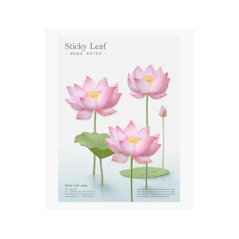 KARTKI SAMOPRZYLEPNE RÓŻOWY LOTOS L