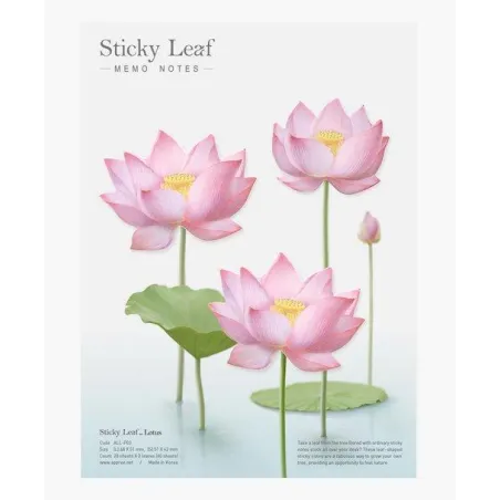 Kartki Samoprzylepne Różowy Lotos L