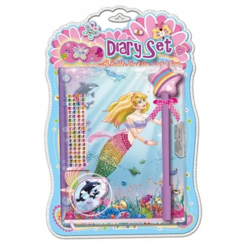 PAMIĘTNIK Z OZDOBNYM DŁUGOPISEM SYRENKA PECOWARE 6+