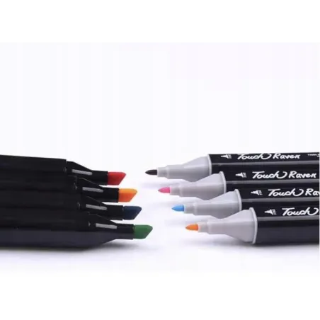 Markery Dwustronne Alkoholowe 120 Sztuk Zestaw Flamastrów W Etui