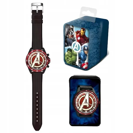 Zegarek Analogowy Avengers W Metalowym Opakowaniu Dla Dzieci I Fanów Marvel