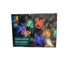 GIRLANDA SOLARNA MOTYLKI 20 LED