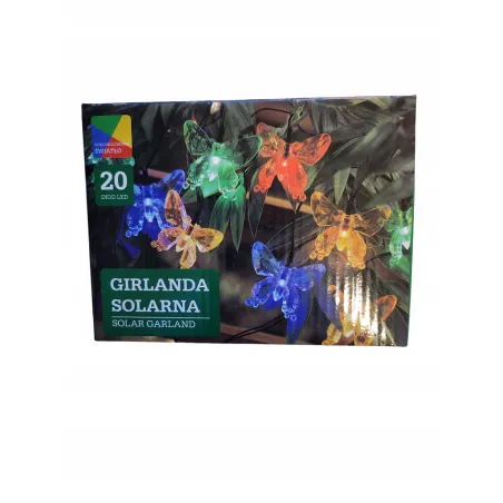 GIRLANDA SOLARNA MOTYLKI 20 LED