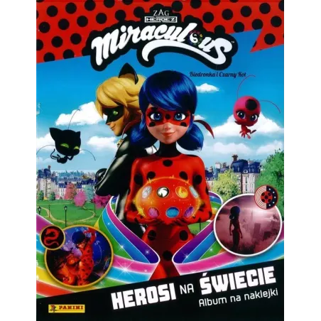 ALBUM NA NAKLEJKI + NAKLEJKI MIRACULOUS BIEDRONKA I CZARNY KOT HEROSI NA ŚWIECIE - Panini