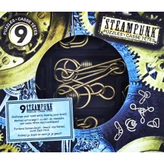 Łamigłówki Metalowe Steampunk Zestaw Niebieski 9 Sztuk 8+