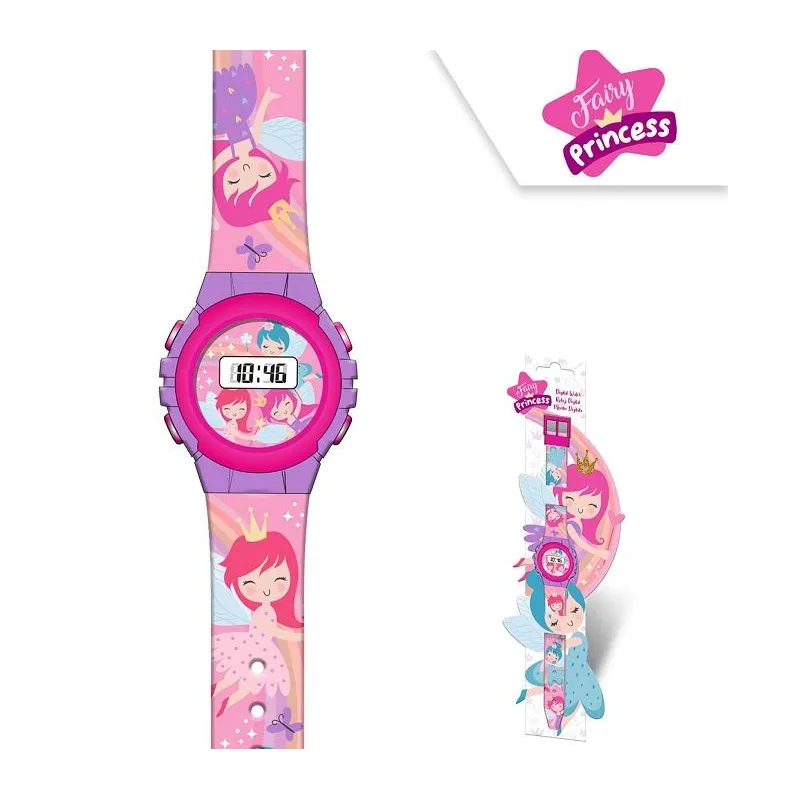 ZEGAREK CYFROWY ECO FAIRIES PRINCESS KIDS EUROSWAN