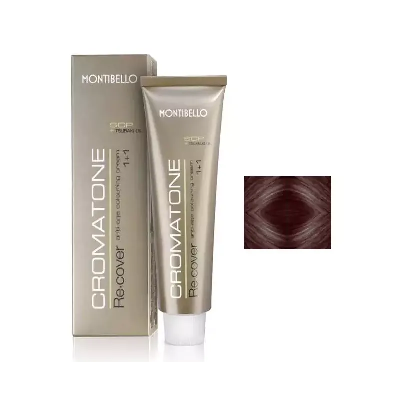 MONTIBELLO CROMATONE RECOVER KREMOWA FARBA 5.63 TOFFEE BRUNETTE Z OLEJKIEM TSUBAKI