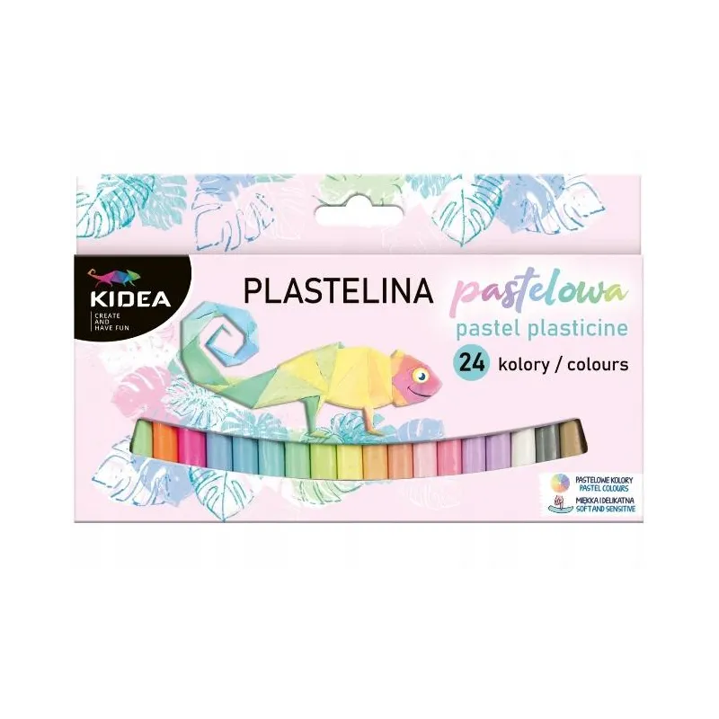 PLASTELINA PASTELOWA 24 KOLORY KIDEA