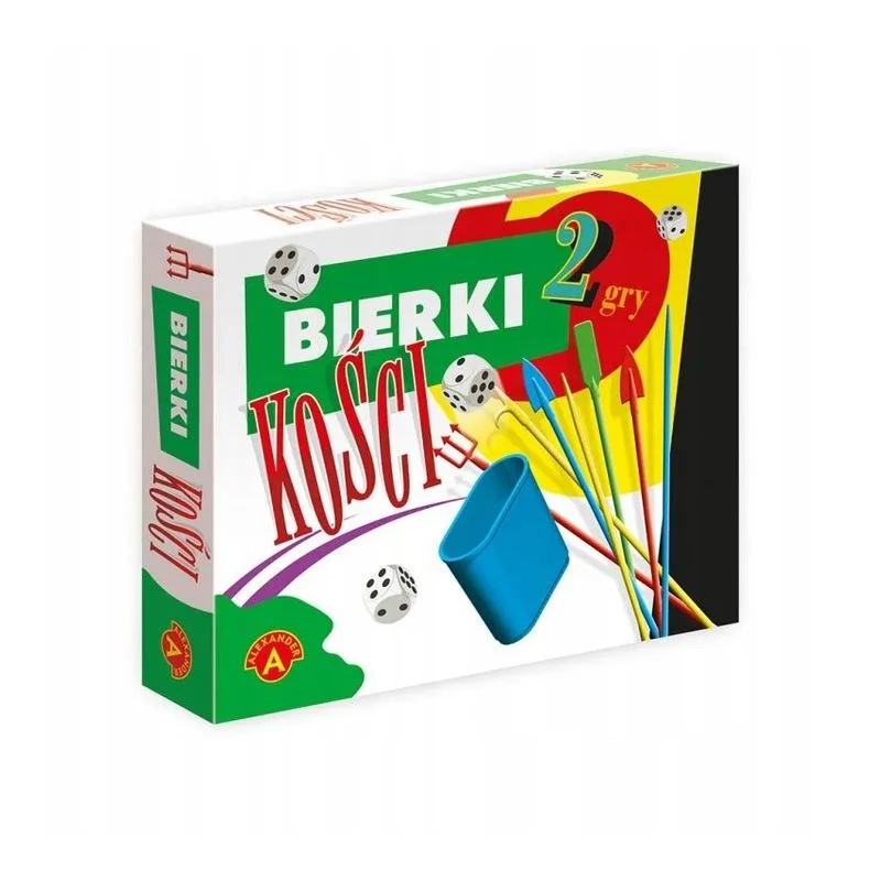 2W1 KOŚCI I BIERKI ALEXANDER GRA PLANSZOWA 5+