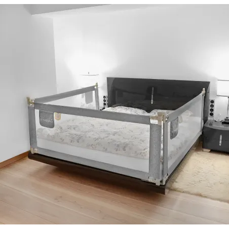 Barierka Do Łóżka Dla Dzieci 160 Cm Szara Wysoka Primabobo Classic