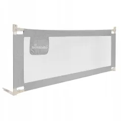 BARIERKA DO ŁÓŻKA DLA DZIECI 160 CM SZARA WYSOKA PRIMABOBO CLASSIC