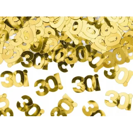Konfetti Metalizowane Liczba 30 Partydeco