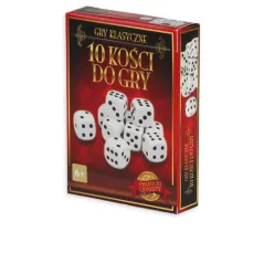 KOŚCI DO GRY KLASYCZNE BIAŁE DO GIER PLANSZOWYCH  AMBASSADOR