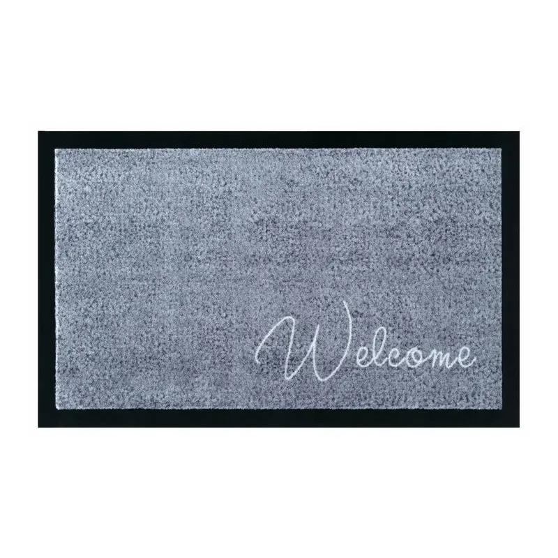 WELCOME WYCIERACZKA ANTYPOŚLIZGOWA SZARA 45 X 75 CM GUMOWY SPÓD