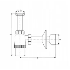 Półsyfon Umywalkowy Fi 50 Biały Uniwersalny Z Kompletem Uszczelek