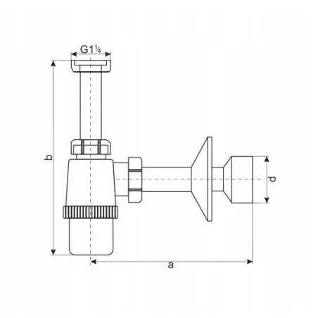 Półsyfon Umywalkowy Fi 50 Biały Uniwersalny Z Kompletem Uszczelek