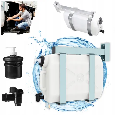 POJEMNIK NA WODĘ 25L TIR BUS LAWETA NA STELAŻU Z DOZOWNIKIEM MYDŁA LOKHEN SQUARE