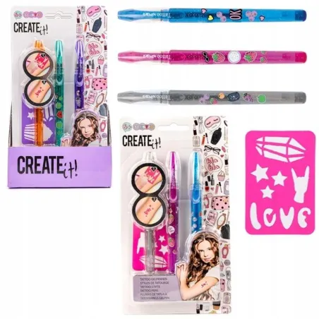 Create It! Pisaki Do Tatuażu Zapachowe + Wzorniki 5+
