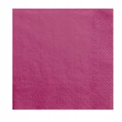SERWETKI RÓŻOWE 3-WARSTWOWE 20 SZT. PARTYDECO