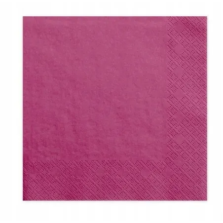Serwetki Różowe 3-Warstwowe 20 Szt. Partydeco