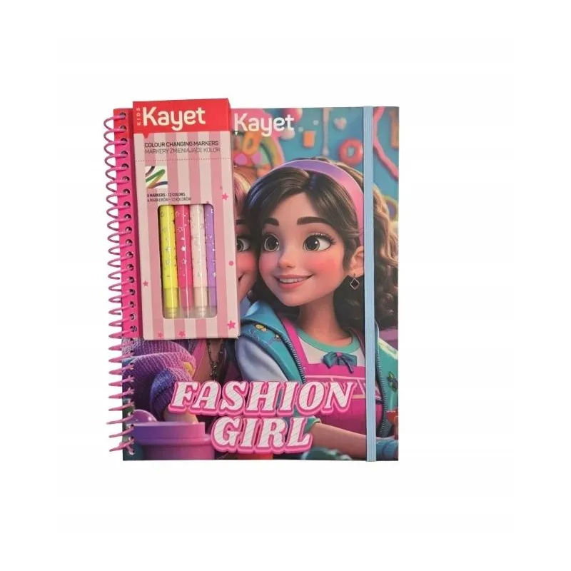 FASHION GIRL. NAJLEPSZE PRZYJACIÓŁKI. KOLOROWANKA Z MARKERAMI