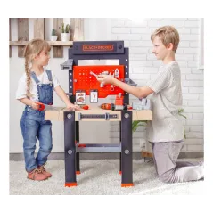 DUŻY WARSZTAT MAJSTERKOWICZA BLACK&DECKER SMOBY 92 ELEMENTY 3+