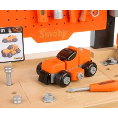 DUŻY WARSZTAT MAJSTERKOWICZA BLACK&DECKER SMOBY 92 ELEMENTY 3+
