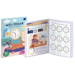 MÓJ ZEGAR. NAUKA I ZABAWA Z NAKLEJKAMI 5+