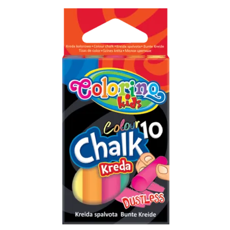 KREDA KOLOROWA BEZPYŁOWA 10 SZT. COLORINO KIDS - Patio