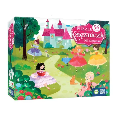 KSIĘŻNICZKI PUZZLE 56 ELEMENTÓW 4+ - Zielona Sowa