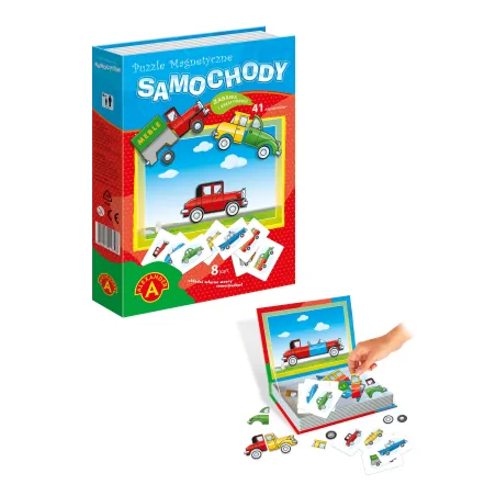 Samochody Puzzle Magnetyczne 41 Elementów 4+