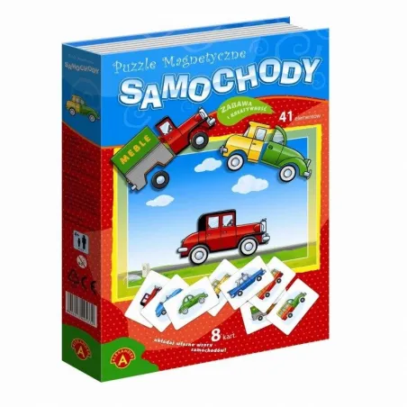Samochody Puzzle Magnetyczne 41 Elementów 4+