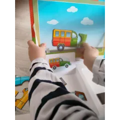 SAMOCHODY PUZZLE MAGNETYCZNE 41 ELEMENTÓW 4+