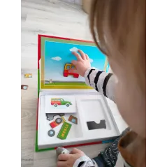 SAMOCHODY PUZZLE MAGNETYCZNE 41 ELEMENTÓW 4+