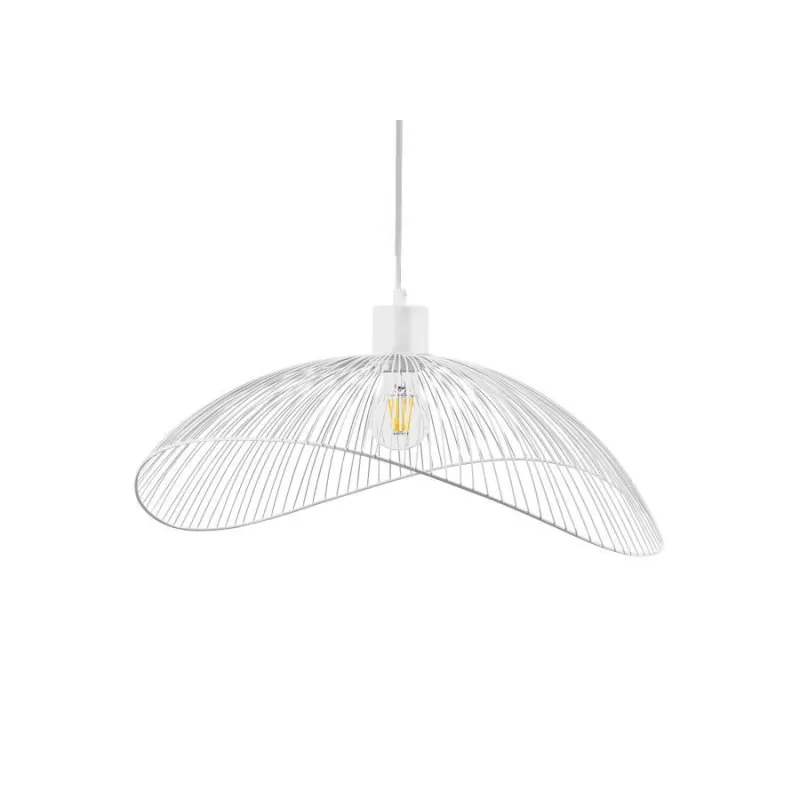 LAMPA WISZĄCA 50 CM BIAŁA METALOWA E27 ACTIVEJET HOLLY 6