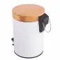 Kosz Łazienkowy Z Bambusową Pokrywą 3 L Biały Altom Design