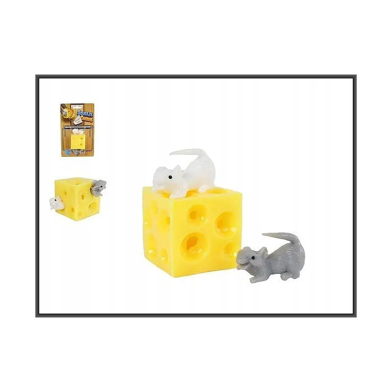 GNIOTEK SENSORYCZNY 2 MYSZKI W SERE SQUISHY MOCHI 3+